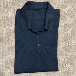 Lululemon Men's Size XS True Navy Metal Vent Tech Short Sleeve Polo 2.0